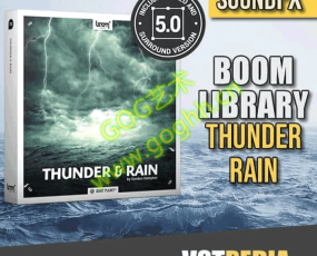66组雷雨自然环境音效库不同距离雷声不同强度降雨风暴音效
