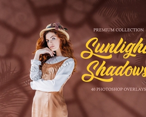 PNG免抠素材 40款阳光阴影照片叠加冲光溶图后期素材Sunlight Shadows Photoshop Overlays