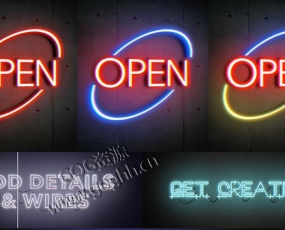 FCPX插件:霓虹灯LOGO标题文字发光发亮效果 ProNeon