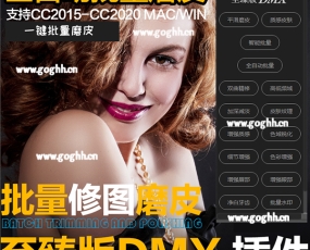 (399资源) PS磨皮插件 一键批量全自动人像精修质感修图滤镜DMX至臻大师版CC2020
