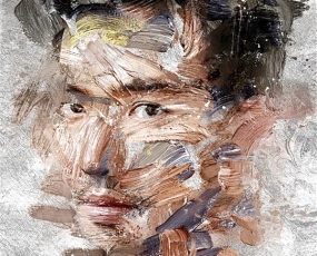 (399资源)PS中文版动作 厚涂油墨画绘画手绘稿效果后期原创插件滤镜 全网首发