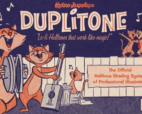 AD笔刷 100支漫画半色调网点纹理印刷affinity designer版绘画D77