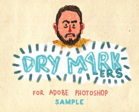 PS笔刷68支干性墨水标记号马克笔手绘画笔